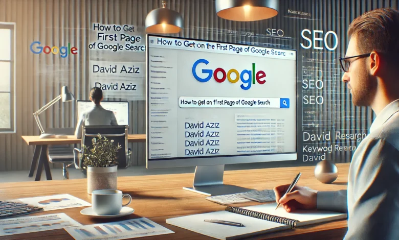 how to get on first page of google search david aziz